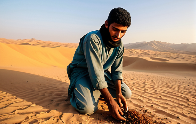 자연 연결 교육 프로그램과 청소년 리더십 개발 - Image Prompt 1: The Spark of Leadership in the Desert**