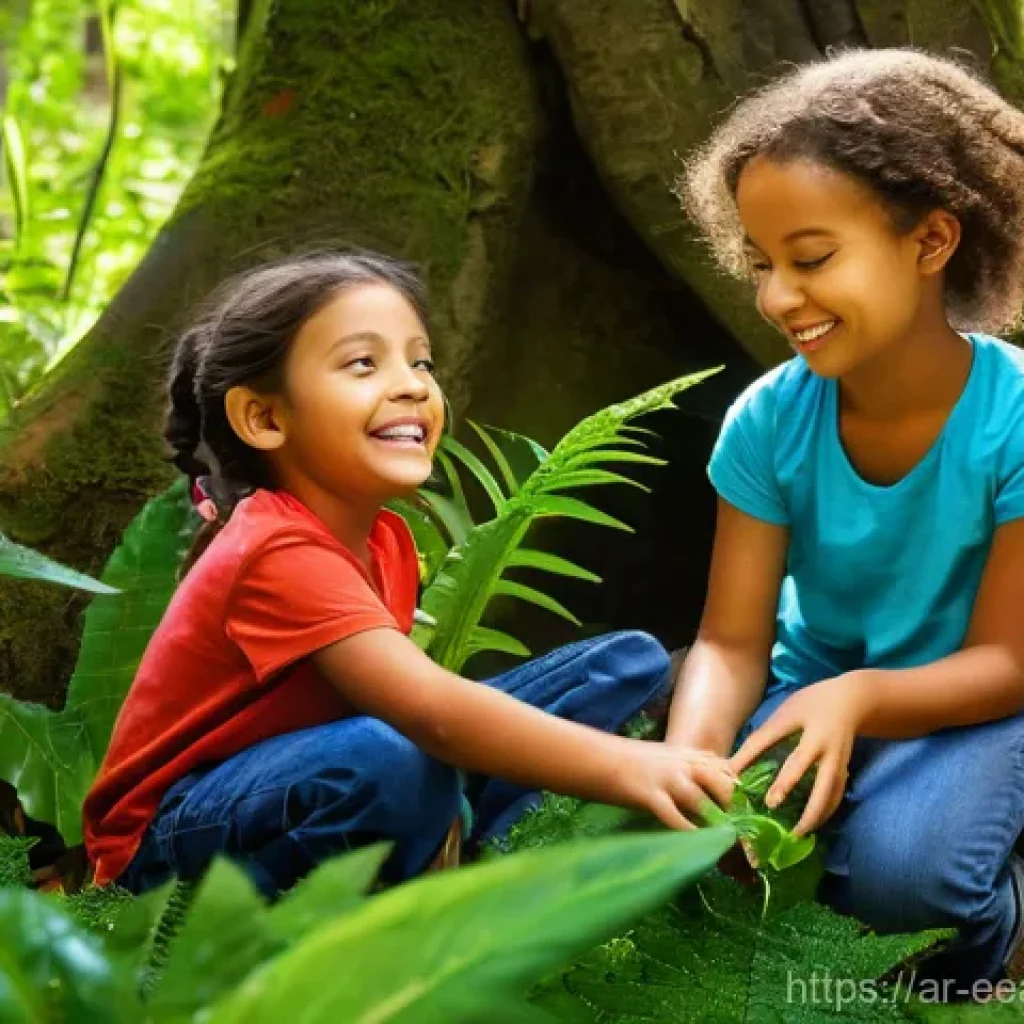 자연 연결 교육 프로그램의 평가 및 개선 방안 - **Prompt 1: Joyful Nature Explorers**
    A group of diverse children, aged 6-10, with bright, curio...
