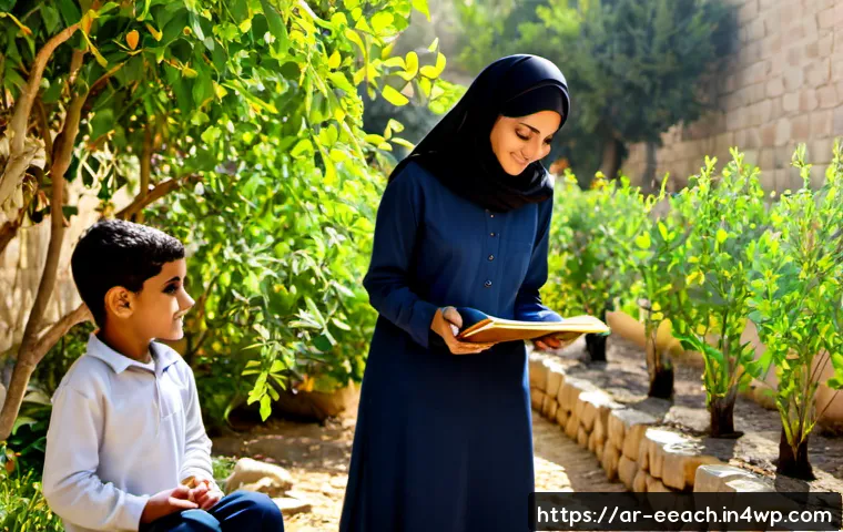 Home 30 자연 연결 교육 프로그램에 적합한 활동 제안 - Photorealistic outdoor nature-connection education activity for Arabic-speaking families, a warm-hea...